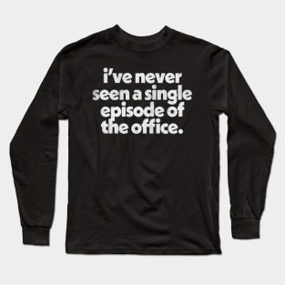 The Office / Original Faded Style Typography Design Long Sleeve T-Shirt